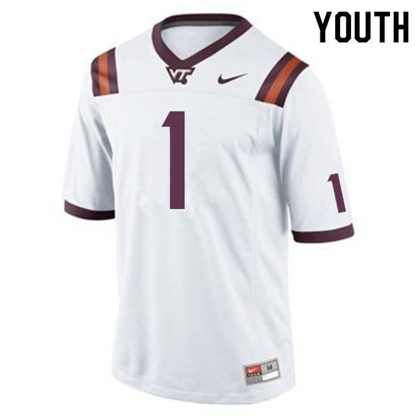 Youth #1 Isaiah Ford Virginia Tech Hokies College Football Jerseys Sale-Maroon - Click Image to Close